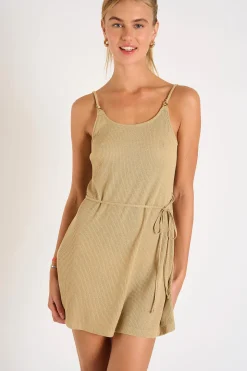 BEACHWEAR DRESS Beige TAHUA GOLDENRIB