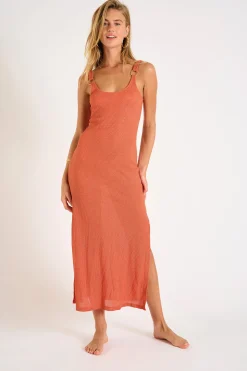 BEACHWEAR DRESS Orange AMIVA GOLDENRIB