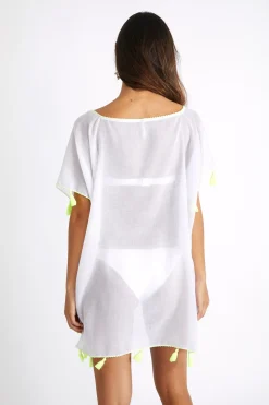BEACHWEAR PONCHO White CUMBIA FARFALA