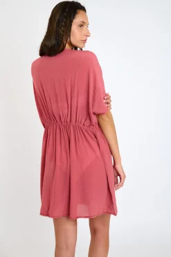 BEACHWEAR TUNIC Pink PATZA SAYULITA
