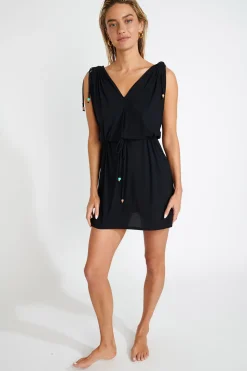 BEACHWEAR TUNIC Black WESLEY PERLINA