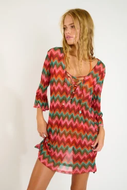 BEACHWEAR TUNIC Orange ACELO NALIKATUL