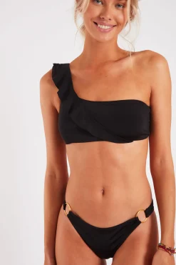 Borrego & Linea Reina black two-piece bikini