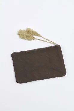 CLUTCH BAG Khaki EVAN CARLINA