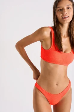 Coral bikini JUSTIN & NAIDA SCRUNCHY