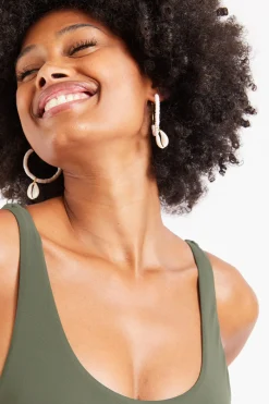 Earrings White WAIMEA SALTI CALI