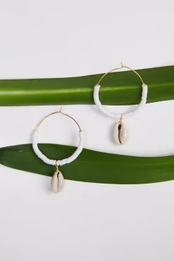 Earrings White WAIMEA SALTI CALI