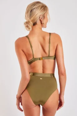 Ito & Soraya Amores green two-piece swimsuit