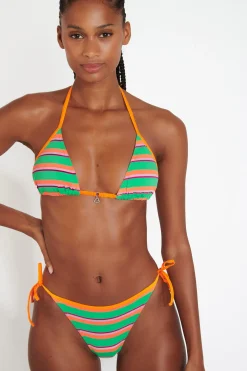 KIMO & FARA HYPERSTRIPE green bikini