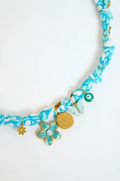 Long Necklace Blue BIGRUB CHOCKER