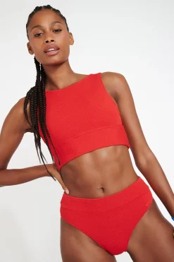 MALEO & MANHA SCRUNCHY orange bralette swimsuit