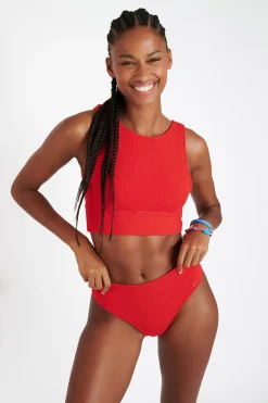 MALEO & MANHA SCRUNCHY orange bralette swimsuit