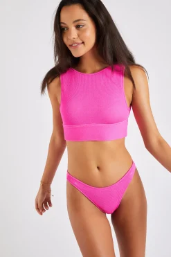 Maleo & Naida Scrunchy pink two-piece bikini