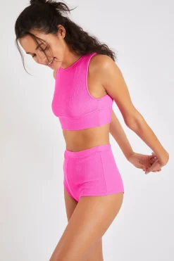 Maleo & Naza Scrunchy pink two-piece bikini