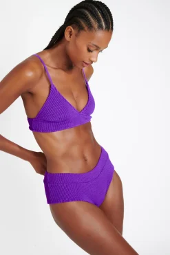 MIKO & BIA POPCORN purple scrunchy swimsuit