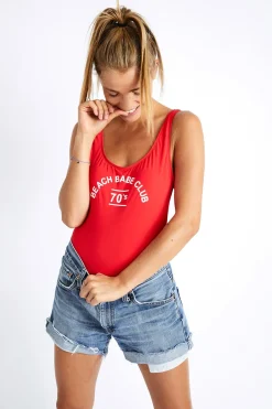 ONE PIECE Red BELAIR BEACHBABE
