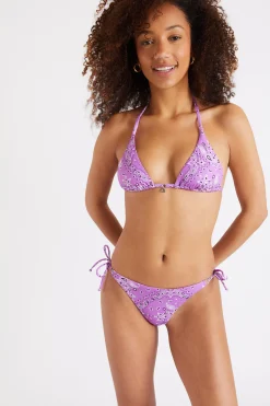 Rico & Lina Benita bandana print bikini in lilac