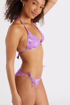Rico & Lina Benita bandana print bikini in lilac