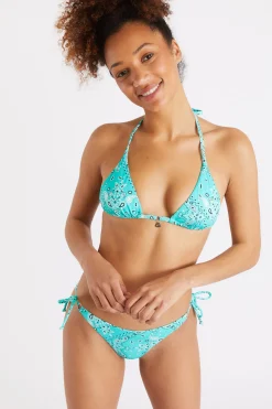 Rico & Lina Benita bandana print bikini in jade green