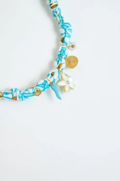 Short Necklace Blue SMALLRUB CHOCKER