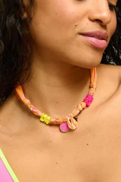Short Necklace Orange SMALLRUB CHOCKER