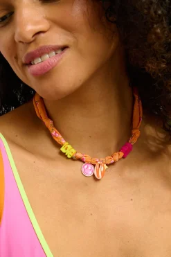 Short Necklace Orange SMALLRUB CHOCKER