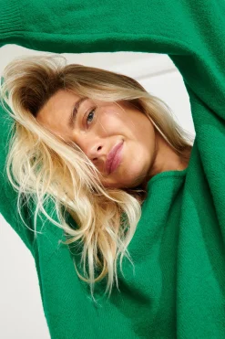 Sweater Green FLOWN FREELANCE