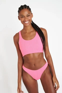 TAINO & NAIDA SCRUNCHY Pink tankini swimsuit