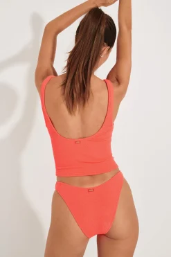 TIAMO & NAIDA SCRUNCHY coral bikini